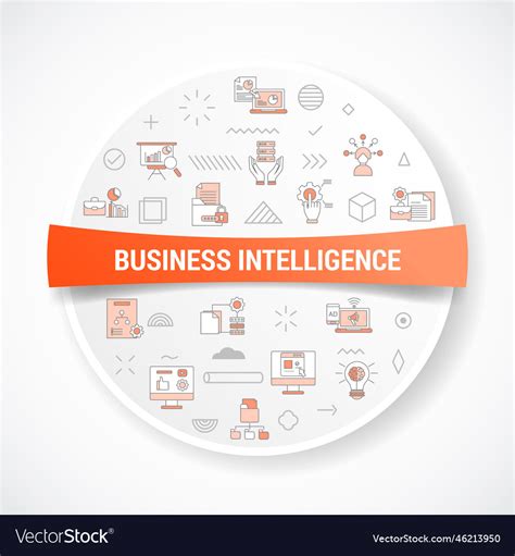 Business intelligence concept with icon Royalty Free Vector