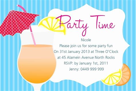 Summer Party Invitation Wording Fresh Summer Party Invitation Wording ...