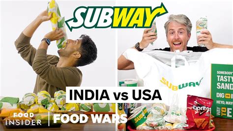 US vs. India Subway | Food Wars | Food Insider - Bombofoods