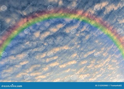 Rainbow in the Sky at Sunrise Stock Photo - Image of colours, dramatic: 213293900