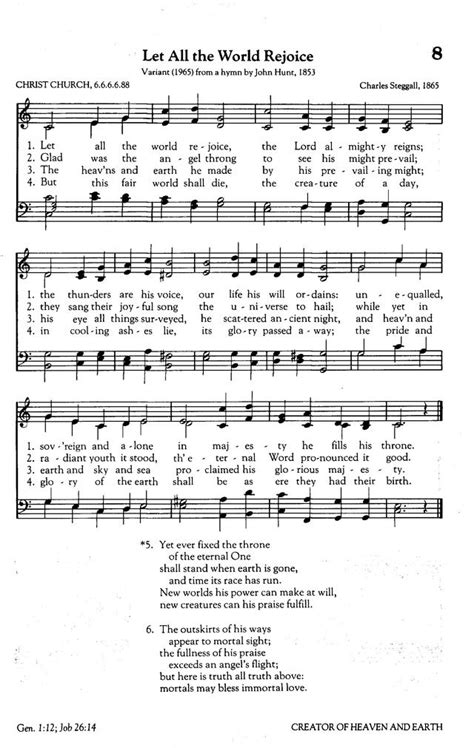 Rejoice in the Lord 8. Let all the world rejoice | Christian song lyrics, Hymn sheet music ...