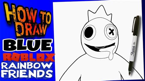 HOW TO DRAW BLUE from ROBLOX RAINBOW FRIENDS | como dibujar a azul de roblox rainbow friends