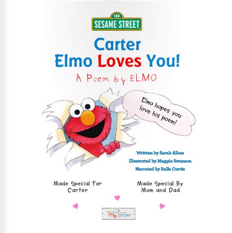 Sesame Street: Elmo Loves You! | Personalized books for kids, Personalized books, Elmo books