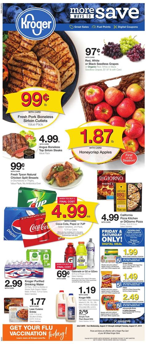 Kroger Ad Circular - 08/21 - 08/27/2019 | Rabato