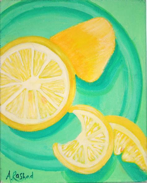 Acrylic Lemon painting