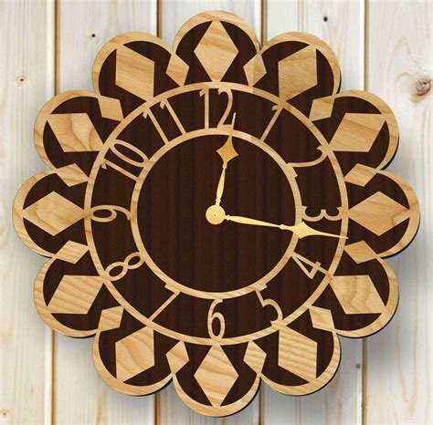 Vintage clock svg,Clock dxf,Large wall clock,Wood wall clock file,Laser ...