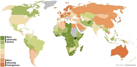 A revealing map of the world’s most and least ethnically diverse ...