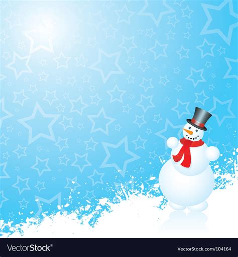 Snowman background Royalty Free Vector Image - VectorStock