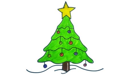 15 DIY Christmas Tree Drawings To Do With The Kids Christmas Tree Drawing, Simple Christmas Tree ...