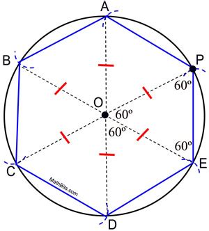 how to draw a hexagon inscribed in a circle - goldleafarttutorials