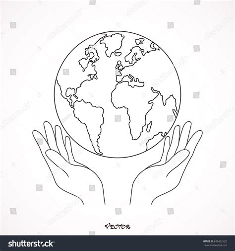 Hand Holding Globe Drawing at GetDrawings | Free download