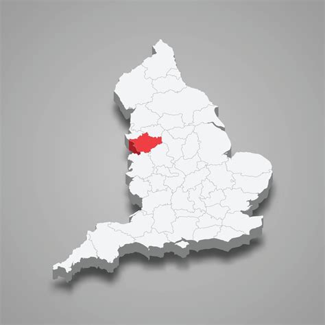 Cheshire county location within England 3d map 22754947 Vector Art at ...