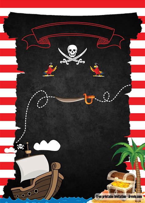 FREE Printable Pirate Party Invitations Template | Download Hundreds FREE PRINTABLE Birthday ...