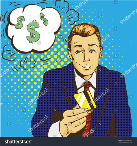 Man Holding Credit Card Vector Illustration Stock Vector (Royalty Free) 454842907 | Shutterstock