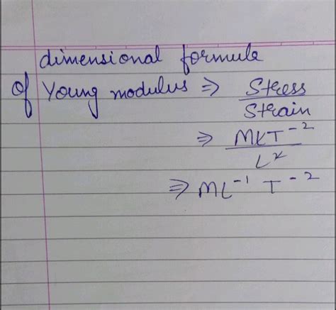 what is dimensional formula of young modulus - Physics - Units And ...