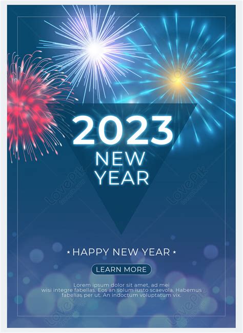 2023 new year fireworks gradient blue template image_picture free download 468704299_lovepik.com