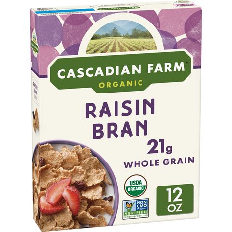 Cascadian Farm, Organic Breakfast Cereal, Raisin Bran, 12 oz - Walmart.com - Walmart.com