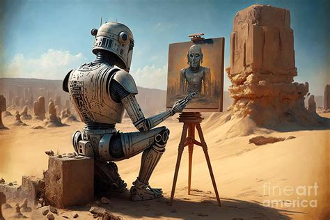 Painter robot painting using Artificial intelligence Digital Art by ...