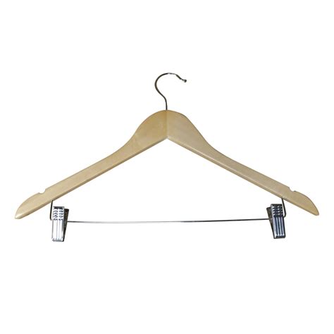 Wooden Hanger With Clips – Box Of 100 - Lynx Dry Cleaning Supplies Ltd