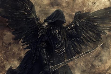 Premium Photo | Dark angel warrior concept art