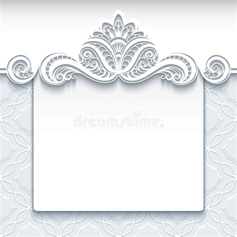 White Lace Background, Wedding Invitation Template Stock Vector - Image: 63697024