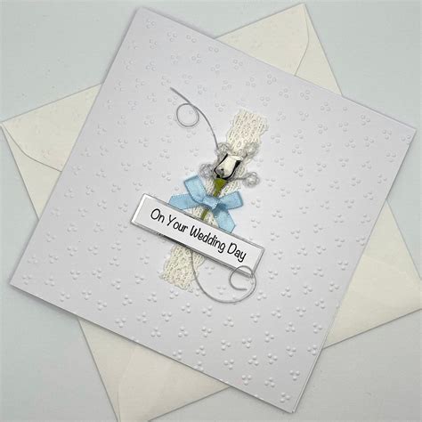 Personalised Wedding Day Card With Rose. Choose Your Colour of - Etsy