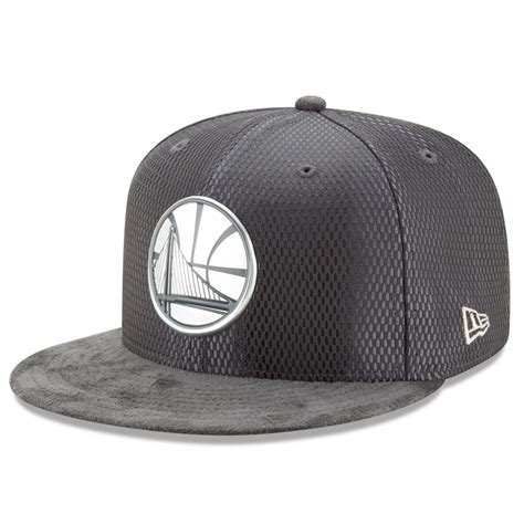 New Era Golden State Warriors Graphite Draft Silver Logo 59FIFTY Fitted Hat