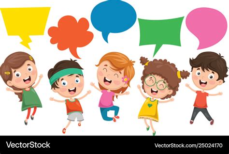 Buy Cartoon Kids Speech Bubbles Clipart Children Talking, 50% OFF