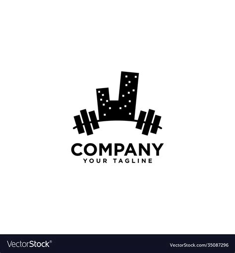 Fitness center logo design template Royalty Free Vector