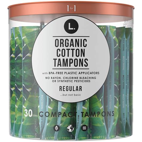 L. Organic Cotton Regular Compact Tampons - Shop Tampons at H-E-B