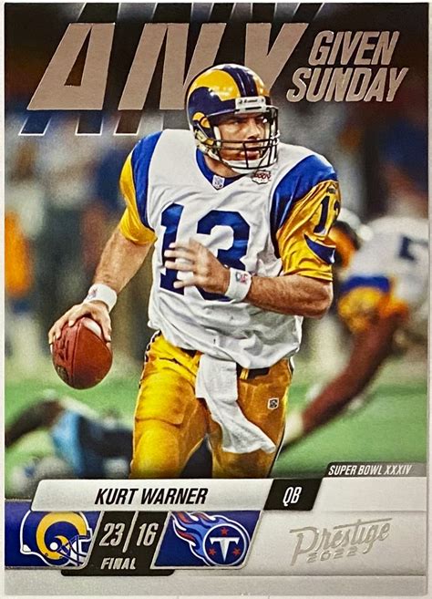 Kurt Warner 2022 Panini Prestige Football St. Louis Rams Any Given ...