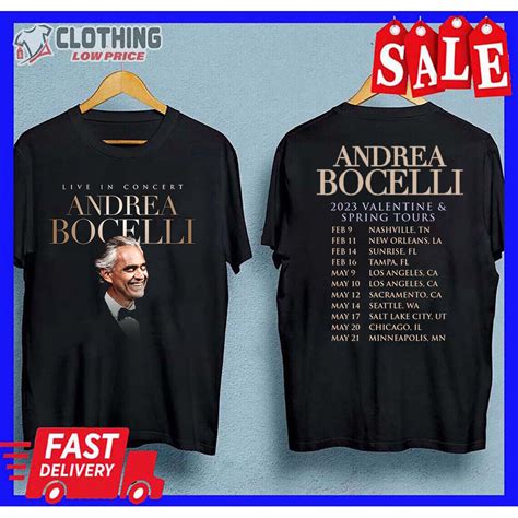 Andrea Bocelli 2023 Valentine's Tour Merch Andrea Bocelli In Concert ...