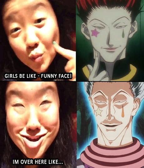 Hisoka's face - 9GAG