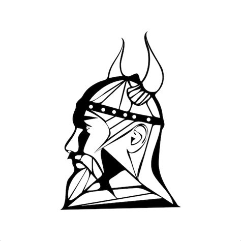 Premium Vector | Viking head logo