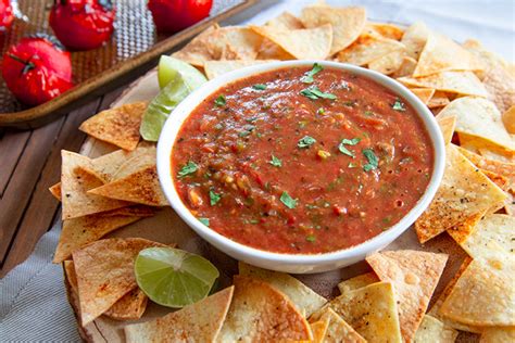 Roasted Tomato Salsa with Homemade Chips — Viroqua Food Co+op