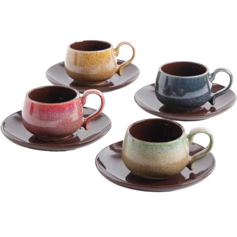 Mr. Coffee 104356.08 8 Piece Espresso Cup And Saucer Set For 4 ...