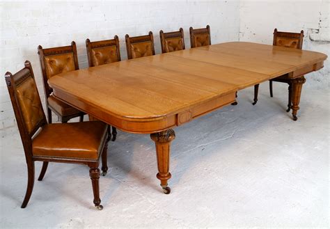 Antique Victorian Oak Dining Table & 2 Leaves, 9ft/seats 12 | 657892 ...