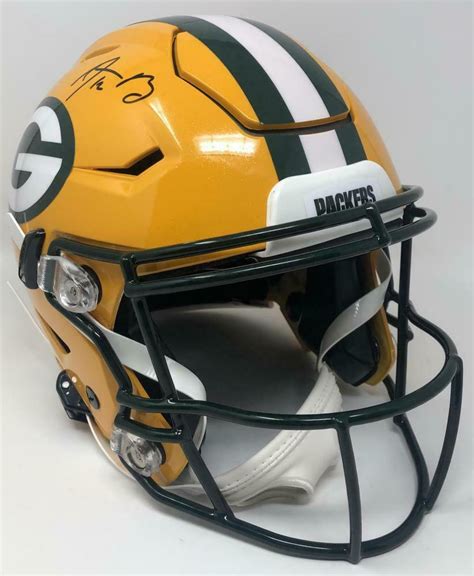 Aaron Rodgers Signed Green Bay Packers Full-Size Authentic On-Field SpeedFlex Helmet (Fanatics ...