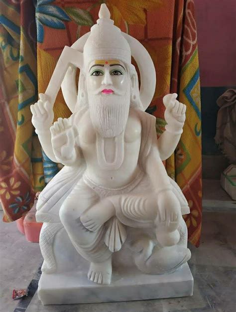 White Vishwakarma marble statue, For Temple at best price in Alwar | ID: 22445190691