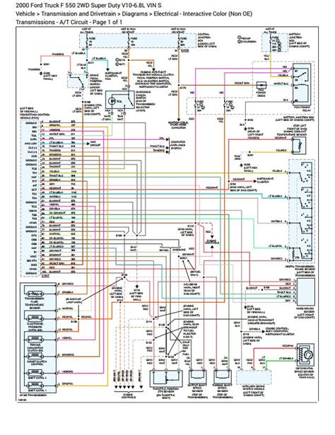 Ford Super Duty F550 2000 Engine V10 6.8L Transmission Circuit Diagram