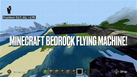 Minecraft Bedrock Simple Flying Machine - YouTube