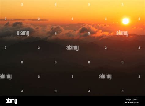 sunrise from mount sinai, sinai,egypt Stock Photo - Alamy