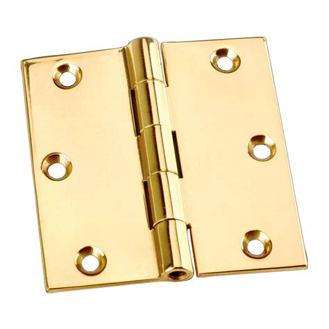 Antique Brass Door Hinges Bright Solid Brass Square Hinge 3.5 Inch x 3.5 Inch - Walmart.com ...