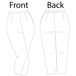 1XL-5XL Capri Pants PDF Sewing Pattern Plus Size High Waist Women ...