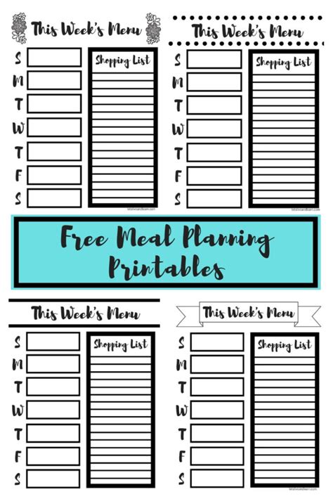 Free Printables for Meal Planning on a Budget – Let's Live and Learn