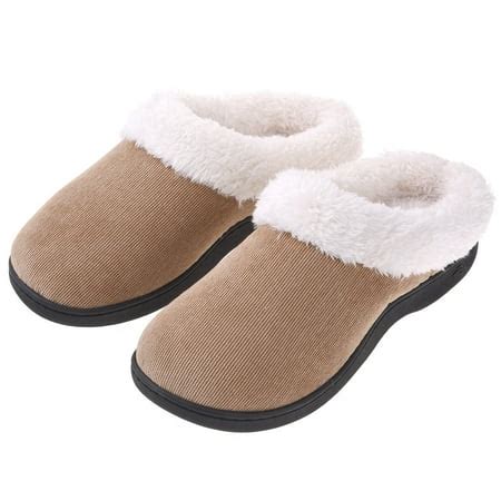 VONMAY - Women's Slippers House Shoes Fuzzy Fluffy Clog Slip On Memory Foam Indoor Outdoor ...