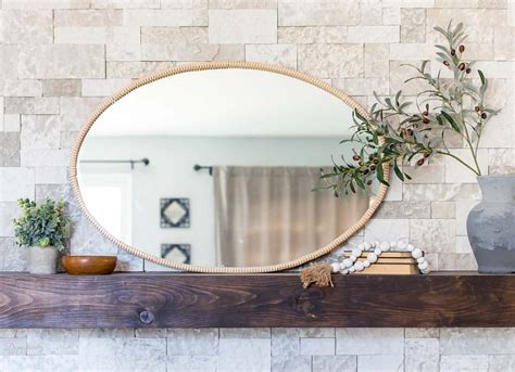 DIY Oval Mirror Frame - Domestically Speaking