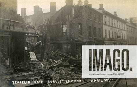 WW1 - Aftermath of a Zeppelin Raid on Bury St Edmunds WW1 - Home Front - Aftermath of a German