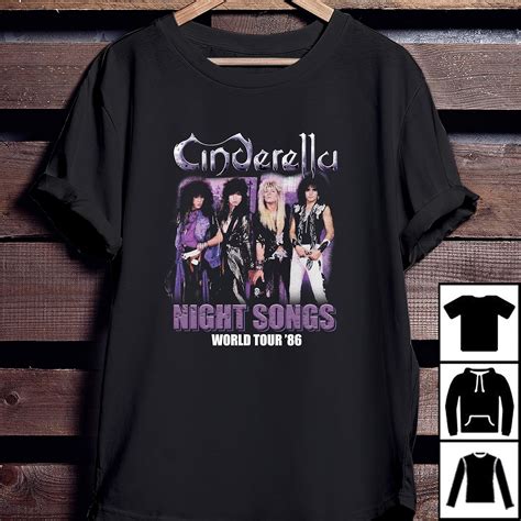 Cinderella Band T Shirt Cinderella Band Tour T Shirt Night Songs Tour T Shirt Long T Shirt | Minaze