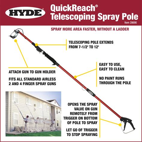 Telescoping Spray Gun Extension Pole | The Tube